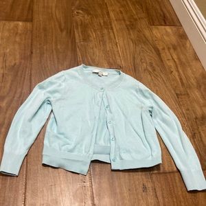 light blue loft cardigan